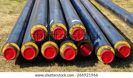 Pipes at the area of a road construction