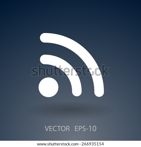 Flat icon of rss Royalty-Free Stock Photo #266935154