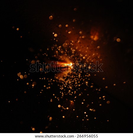 Glowing Sparks Abstract Background.