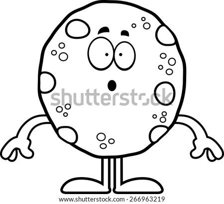 A cartoon illustration of a cookie looking surprised.