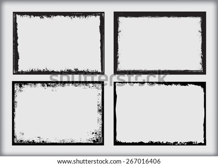 Grunge frame.Grunge background.Abstract vector template. 