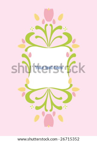 Flower framed text on pink background