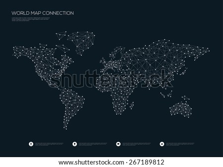 World map connection. Vector illustration