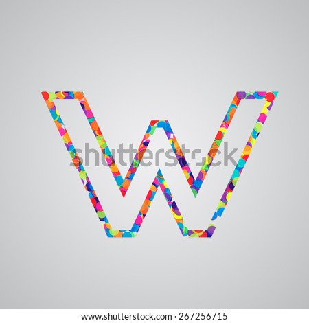 Colorful letter, vector