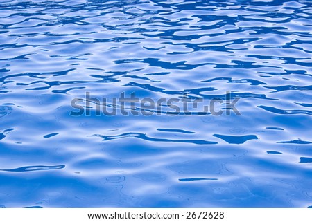 A close up shot of some pool water as the sun was going down.