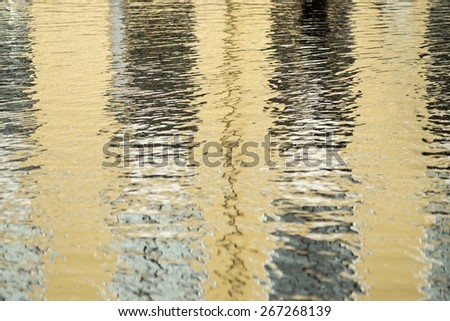 indistinct abstract reflection on a surface of the water with ripples for the textured backgrounds
