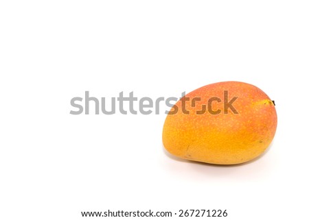 Mango yellow on a white background