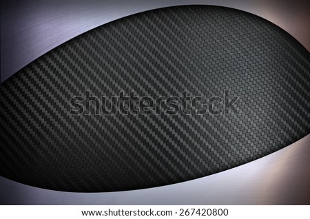 Carbon fiber and Stainless steel metal texture background
