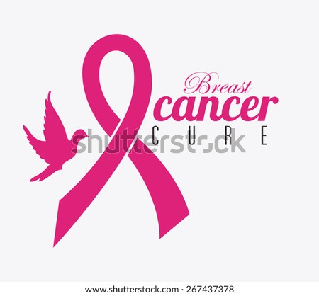 Cancer design over white background, vector illustration.