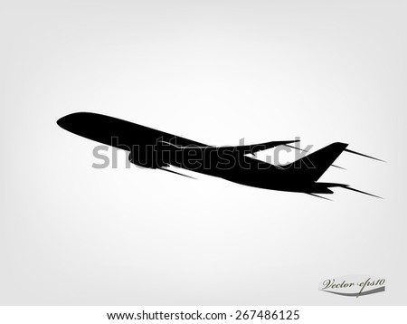graphic design vector of airplane silhouette