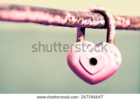 design element.  love lock image