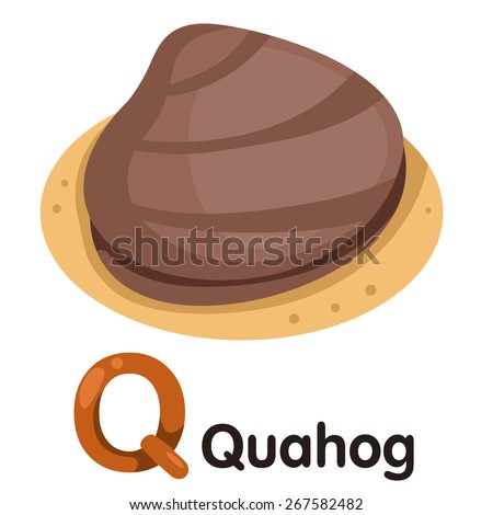 Illustrator of Q font with Quahog