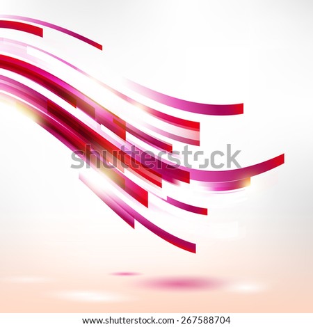 Vector abstract green lines illustration. Motion wave. Eco friendly background