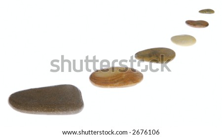 Isolated stones. Use it for concepts. Picture was taken in a studio