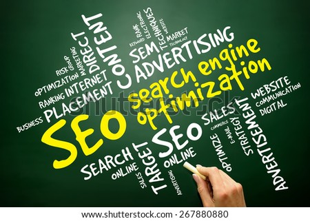 SEO (search engine optimization) word cloud business concept