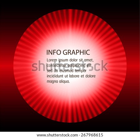 modern circle text box template for website computer graphic and internet, red black background. Brochure. text box. banner. card.