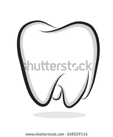 Hand drawn tooth illustration