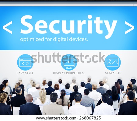 Business People Security Web Design Concept
