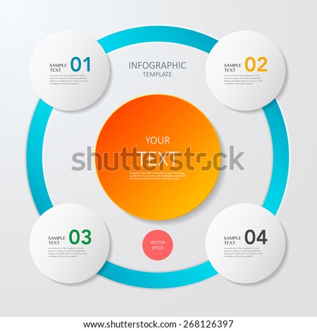modern vector abstract 3d ring  infographic elements.can be used for workflow layout, diagram, number options, web design.  illustration ,EPS10
