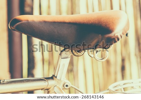 Vintage bicycle with flower - vintage effect filter style pictures