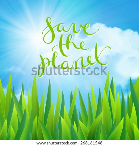 Save the planet, vector illustration