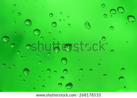 Green Abstract Water Drops Background