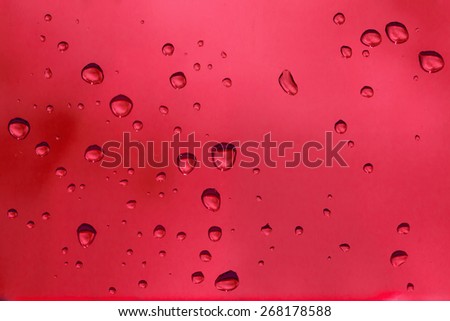 Red  Abstract Water Drops Background