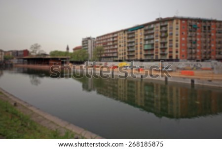 Urban landscape background, intentionally blurred editing post production.
