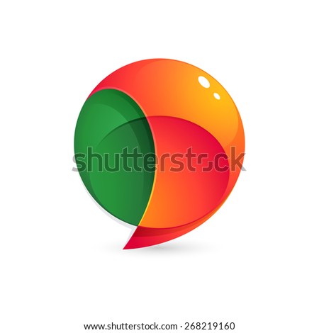 Sphere Speech Bubble logo, vector design template element
