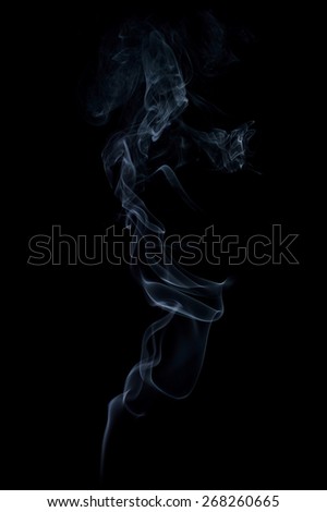 Smoke swirl isolated on black 