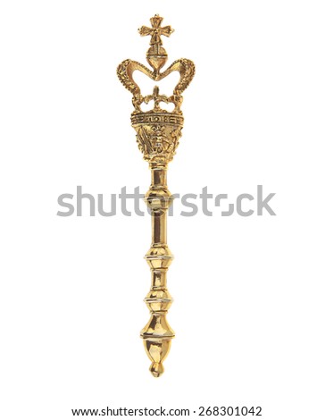 Royal Crown Scepter Staff Royalty-Free Stock Photo #268301042