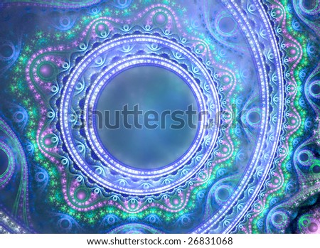 Abstract futuristic fractal a colour background