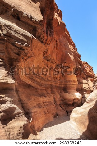 Red canyon Eilat, Arava desert. Middle east. Israel.