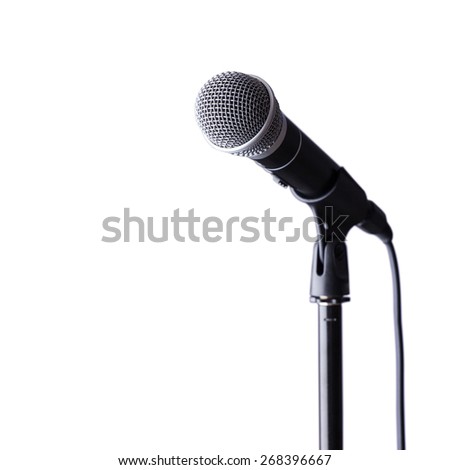 Microphone on stand 