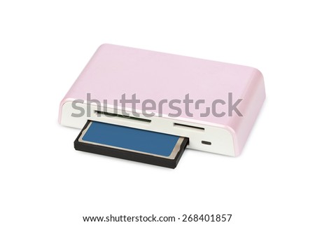 Card reader isolated on white background