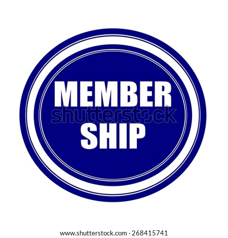 Membership white stamp text on blueblack