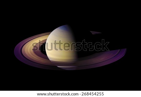 Isolated Saturn - Elements of this Image Furnished by NASA
