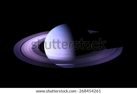  White Isolated Saturn - Elements of this Image Furnished by NASA
