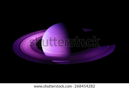 Purple Isolated Saturn - Elements of this Image Furnished by NASA