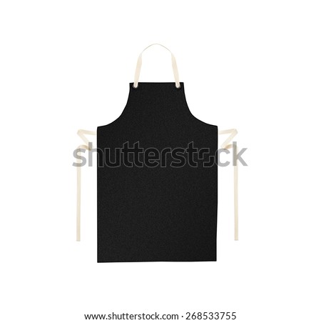 Black apron isolated on white Royalty-Free Stock Photo #268533755