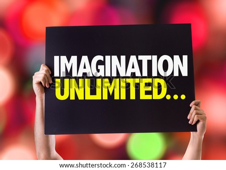 Imagination Unlimited... card with bokeh background