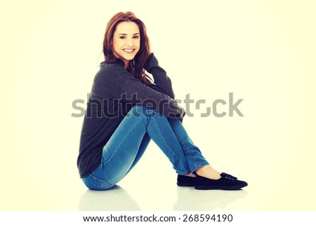Young casual woman style. Studio portrait.
