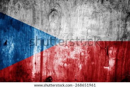 flag  texture on grunge wall