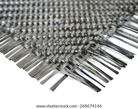 selective focus on nano carbon composite fiber in weave pattern