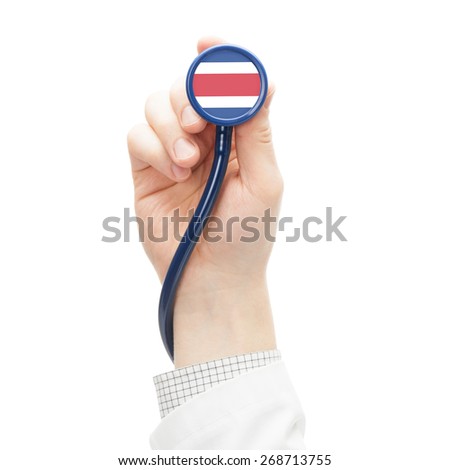 Stethoscope with flag conceptual series - Costa Rica