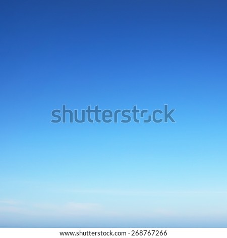 Sunny summer blue sky Royalty-Free Stock Photo #268767266
