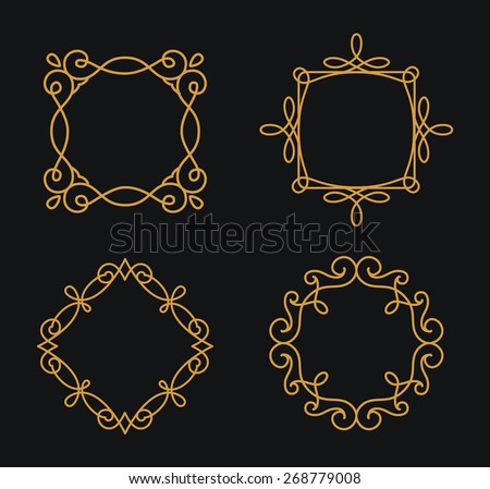 Florid monogram frames.