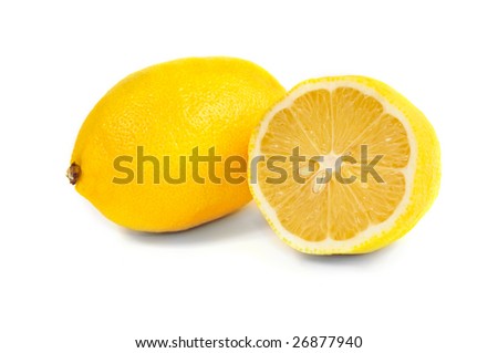 lemons on the white background