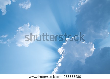 Sunlight on a cloud, then look beautiful.