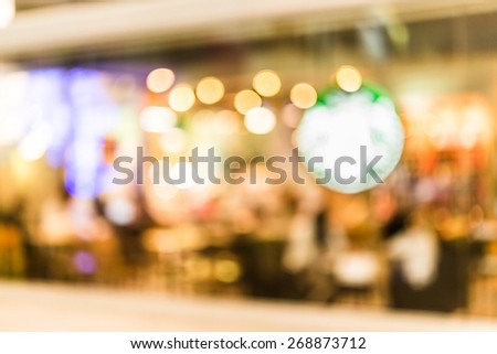 blur coffee shop background